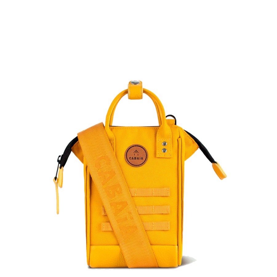 Femme Cabaia Sac Porte Bandouliere / Porte Travers | Sac A Bandouliere Nano Marrakech Cabaia Jaune