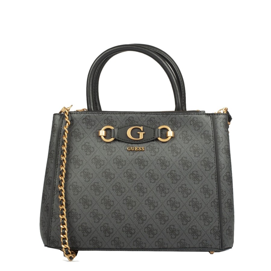 Femme Guess Sac Porte Main | Sac A Main Coal Logo Izzy