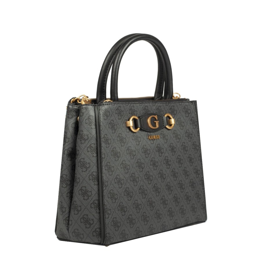 Femme Guess Sac Porte Main | Sac A Main Coal Logo Izzy