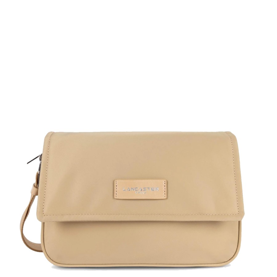 Femme Lancaster Sac Porte Bandouliere / Porte Travers | Sac Gibeciere Basic Vita Lancaster Sable