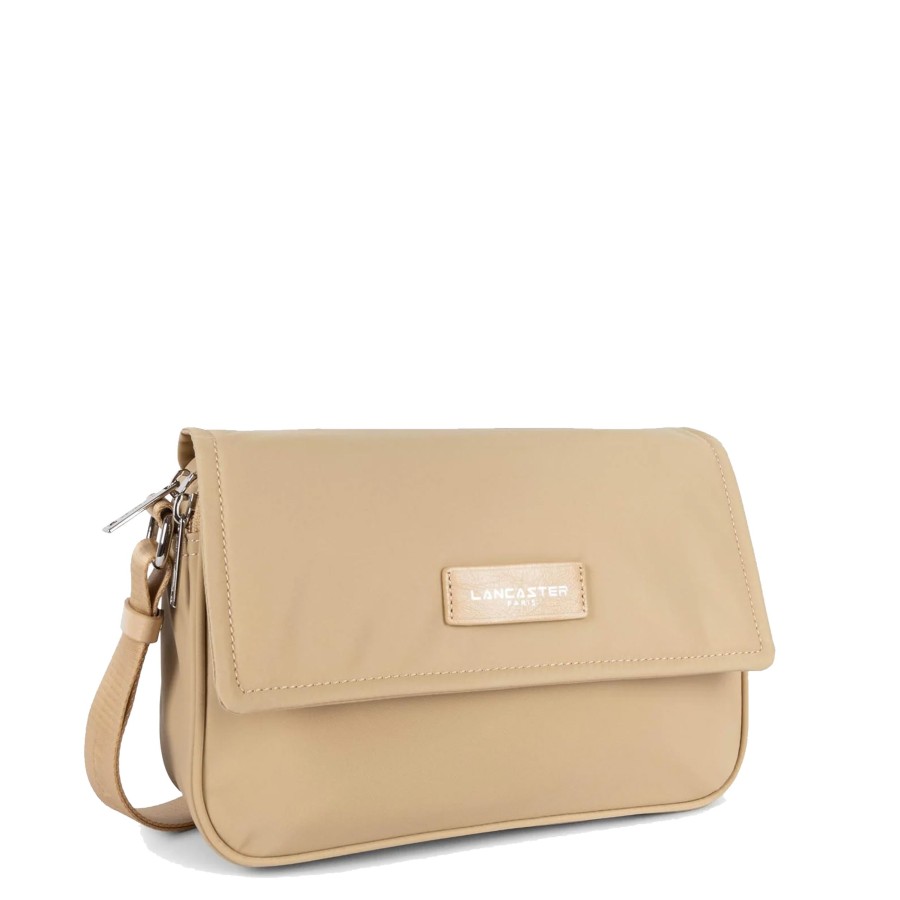 Femme Lancaster Sac Porte Bandouliere / Porte Travers | Sac Gibeciere Basic Vita Lancaster Sable