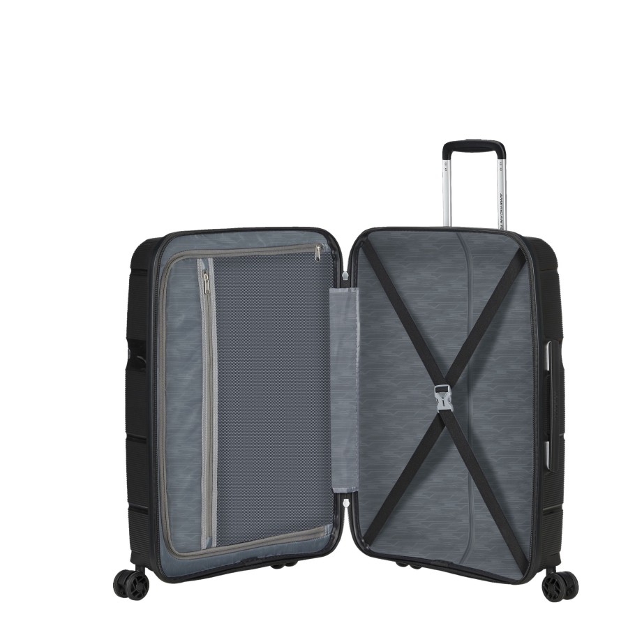 Bagages American Tourister Valise 4 Roues Rigide | Valise 66Cm Linex American Tourister Noir