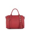 Femme Lancaster Sac Porte Main | Sac Polochon En Cuir Mademoiselle Ana Lancaster Rouge