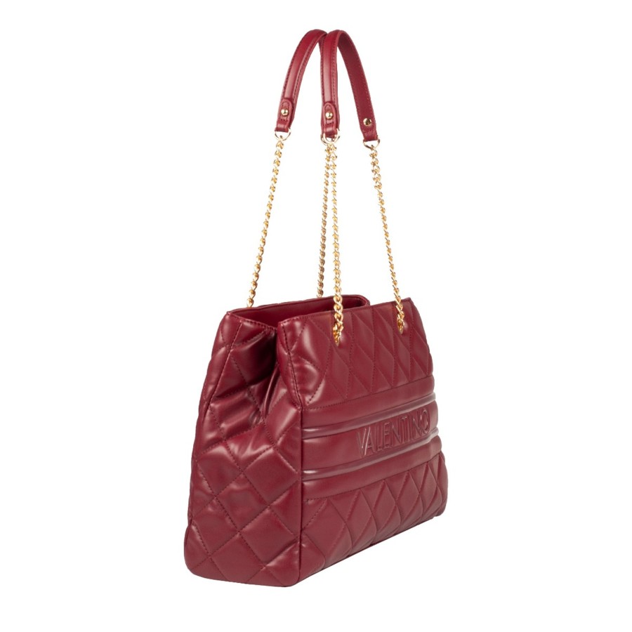 Femme Valentino Sac Porte Epaule | Sac Shopping Matelasse Ada Valentino Bordeaux