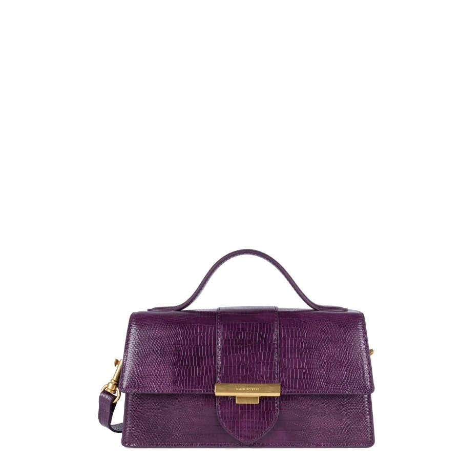 Femme Lancaster Sac Porte Main | Sac Baguette En Cuir Exotic Ily Lancaster Violet