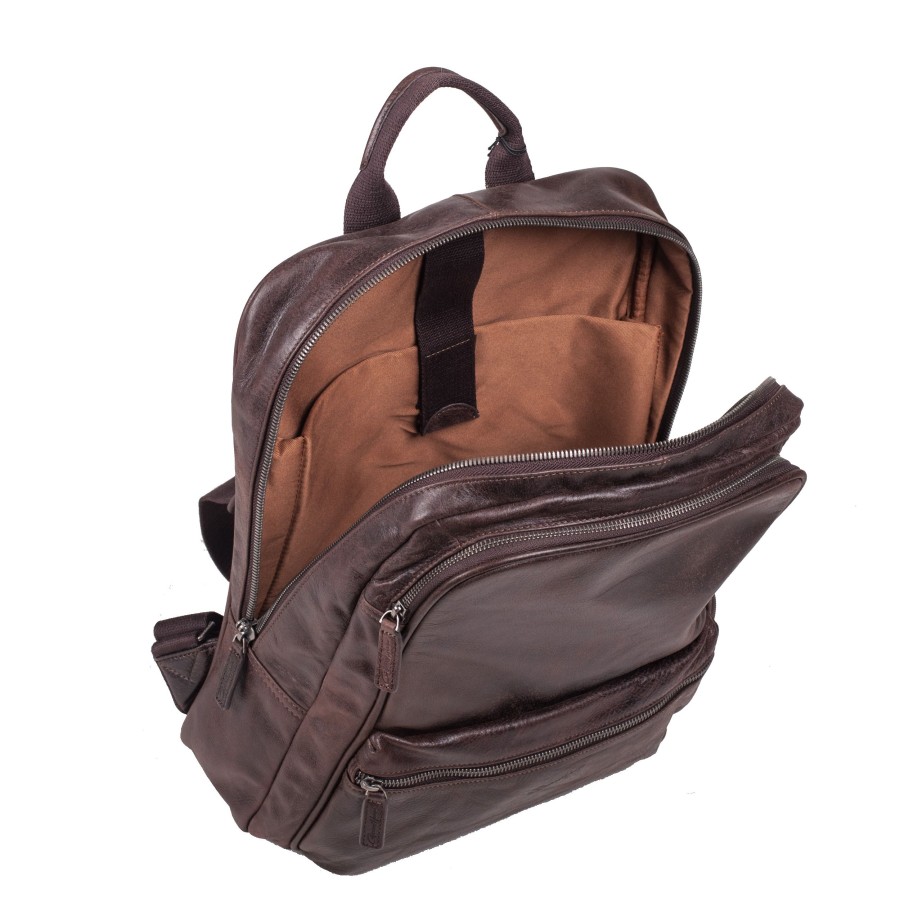 Homme Gerard Hénon Sac A Dos | Sac A Dos En Cuir Outland Ordinateur 15 Pouces