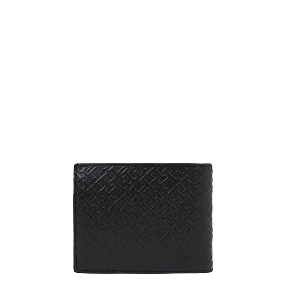 Homme Tommy Hilfiger Portefeuille | Portefeuille Cuir Th Monogram Tommy Hilfiger