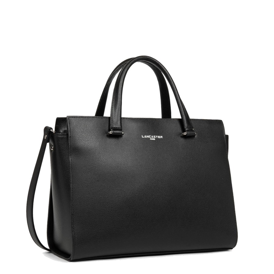 Femme Lancaster Sac Porte Main | Grand Sac A Main En Cuir Sierra Lancaster Noir