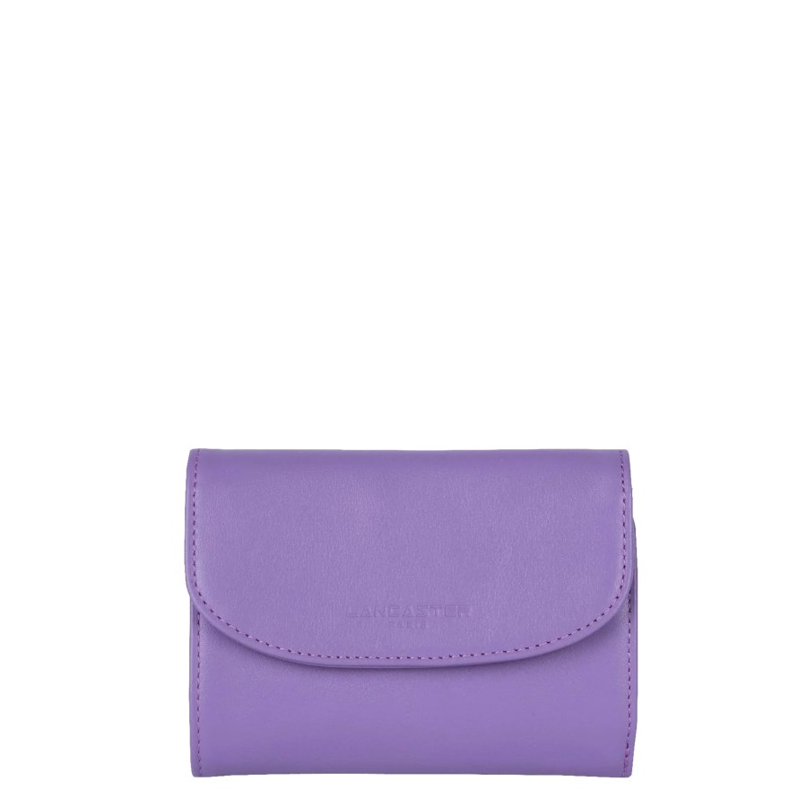 Femme Lancaster Portefeuille | Portefeuille En Cuir Paris Pm Lancaster Violet