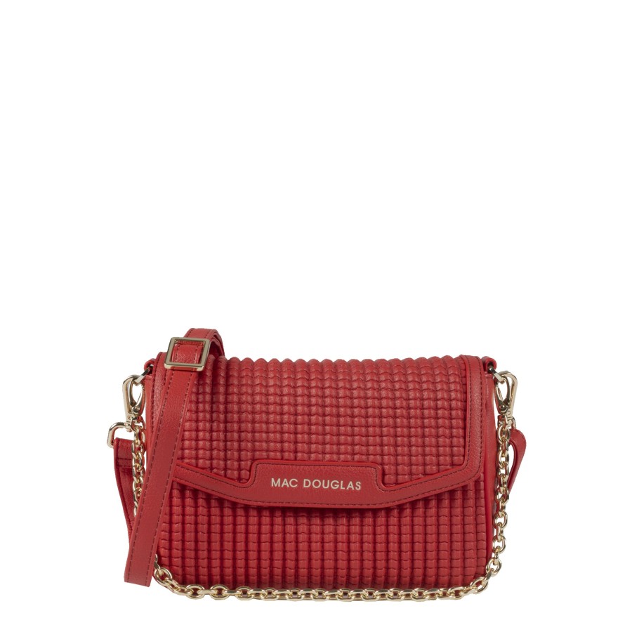 Femme Mac Douglas Sac Porte Bandouliere / Porte Travers | Sac Travers S Kiribati Bryan Mac Douglas Rouge