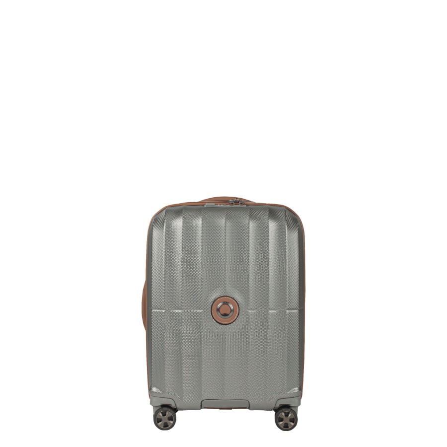 Bagages Delsey Valise 4 Roues Rigide | Valise Cabine Slim 55Cm Saint Tropez Delsey Argent