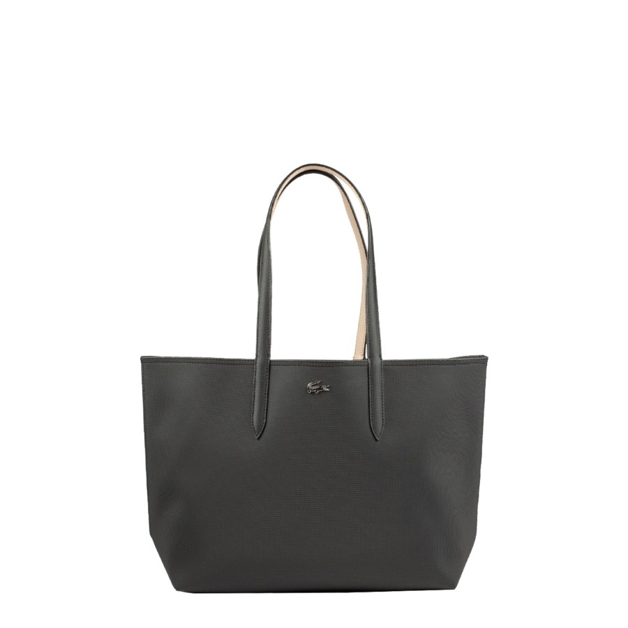 Femme Lacoste Sac Porte Epaule | Sac Shopping Reversible Bicolore Anna Lacoste