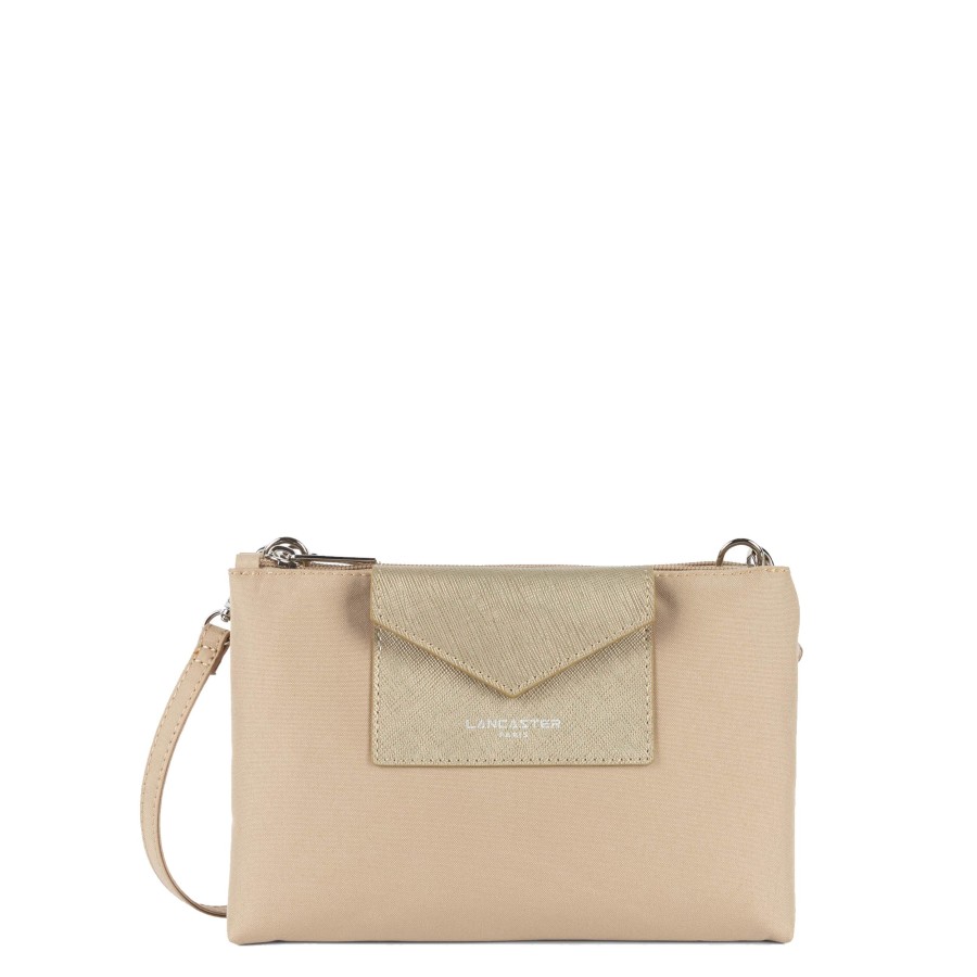 Femme Lancaster Sac Porte Bandouliere / Porte Travers | Petit Sac Travers Smart Kba Lancaster Beige