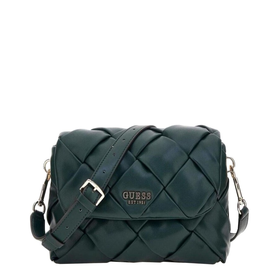 Femme Guess Sac Porte Bandouliere / Porte Travers | Sac Travers Zaina Guess Vert