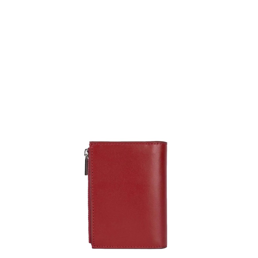 Femme Lancaster Portefeuille | Portefeuille En Cuir Paris Pm Lancaster Rouge