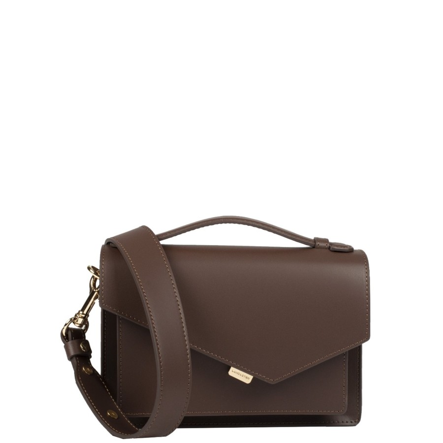 Femme Lancaster Sac Porte Main | Sac Travers En Cuir Zoe Lancaster Marron