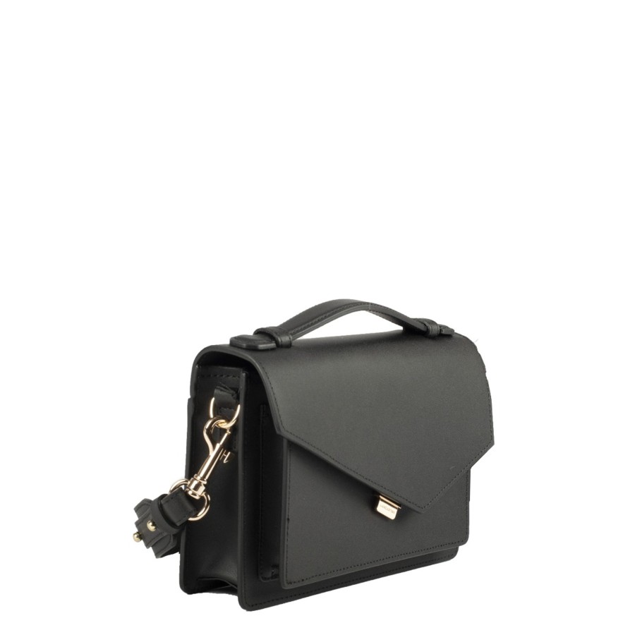 Femme Lancaster Sac Porte Main | Sac Travers En Cuir Zoe Lancaster Noir