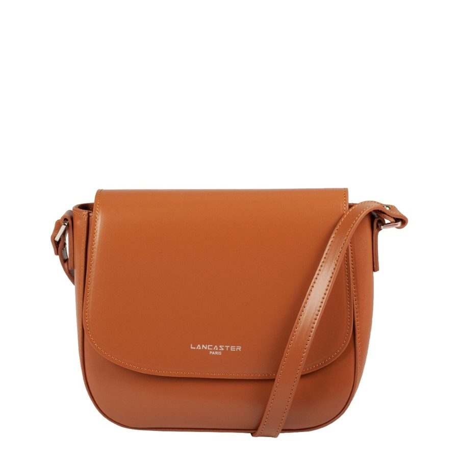 Femme Lancaster Sac Porte Epaule | Sac Trotteur En Cuir Suave Even Lancaster Camel