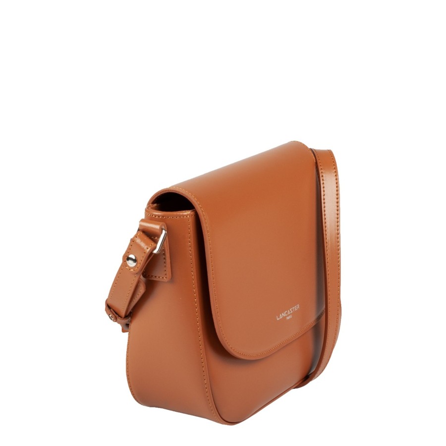 Femme Lancaster Sac Porte Epaule | Sac Trotteur En Cuir Suave Even Lancaster Camel