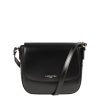 Femme Lancaster Sac Porte Epaule | Sac Trotteur En Cuir Suave Even Lancaster Noir