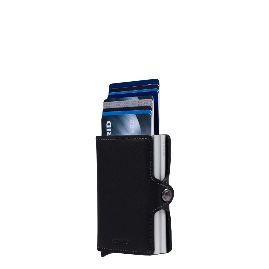 Femme Secrid Porte Cartes | Porte-Cartes En Aluminium Et Cuir Twinwallet 12 Cartes