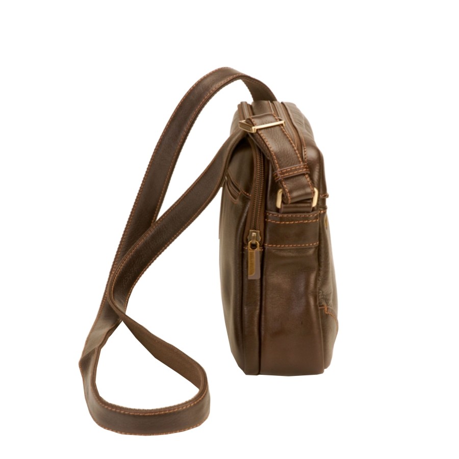 Homme Arthur et Aston Sac Reporter/Gibeciere | Sac Travers Paul Cuir Arthur Et Aston Chataigne