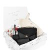 Femme Lancaster Sac Porte Bandouliere / Porte Travers | Coffret Sac Porte Cartes Etiquette Bagage Zoe Lancaster Noir