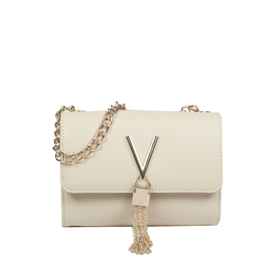 Femme Valentino Sac Porte Bandouliere / Porte Travers | Petite Pochette Travers Divina Valentino Ecru