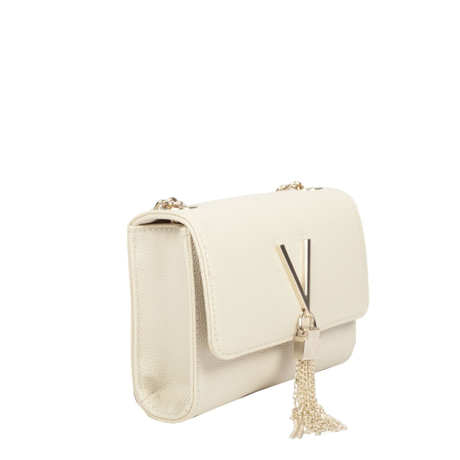 Femme Valentino Sac Porte Bandouliere / Porte Travers | Petite Pochette Travers Divina Valentino Ecru