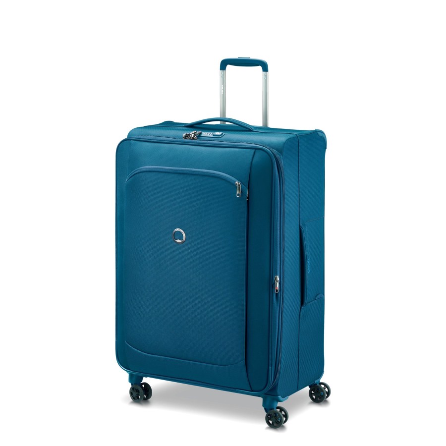 Bagages Delsey Valise 4 Roues Souple | Valise Souple Extensible 77Cm Montmartre Air 2.0 Delsey Bleu