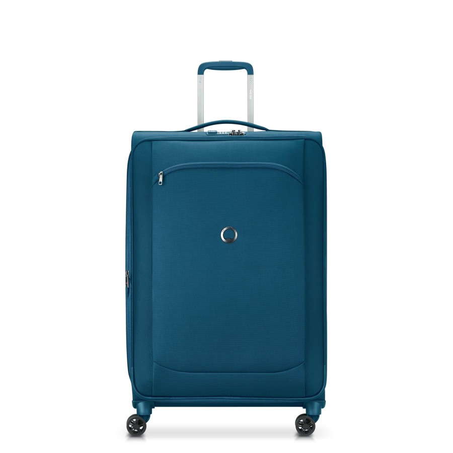 Bagages Delsey Valise 4 Roues Souple | Valise Souple Extensible 77Cm Montmartre Air 2.0 Delsey Bleu