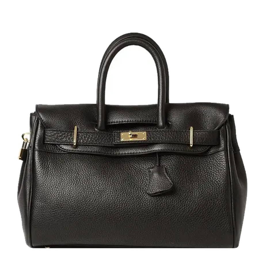 Femme Mac Douglas Sac Porte Main | Sac A Main En Cuir Pyla Xs Romy Mac Douglas Noir