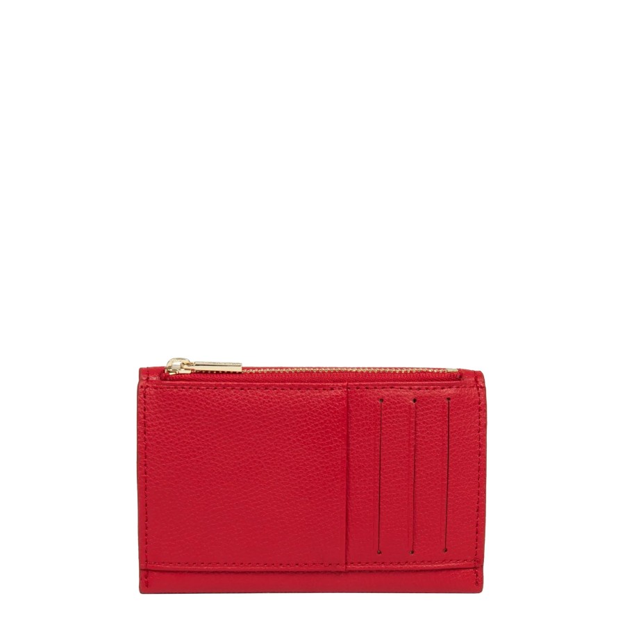 Femme Lancaster Porte Cartes | Porte Cartes En Cuir Zoe Lancaster Rouge