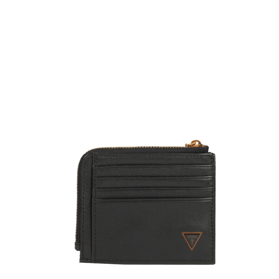 Homme Guess Porte Cartes | Porte Cartes En Cuir Scala Guess