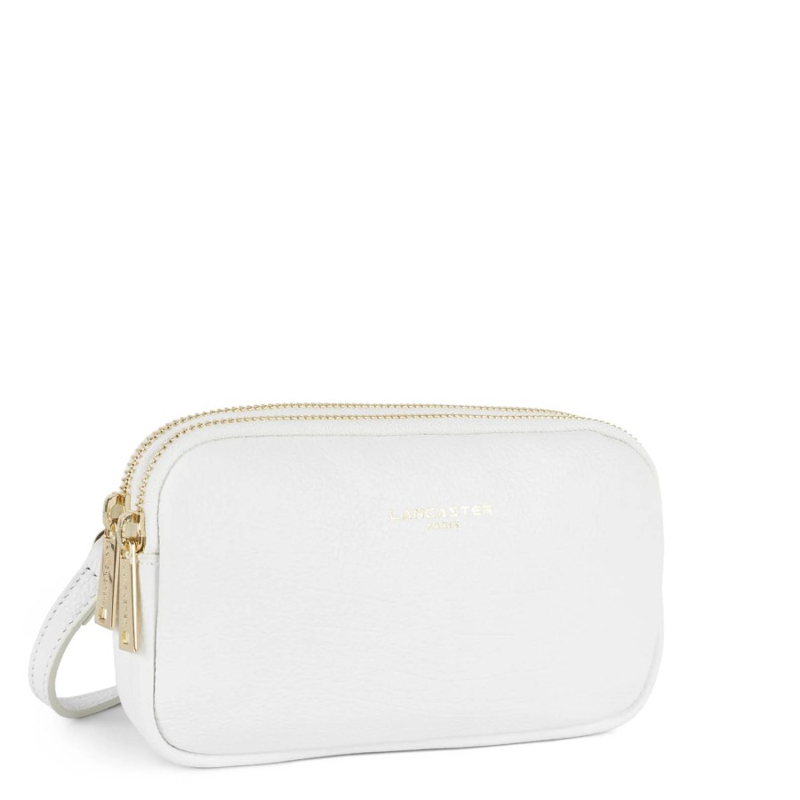 Femme Lancaster Pochette | Pochette En Cuir Dune Lancaster Blanc