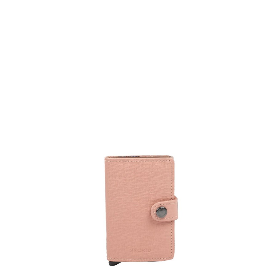 Femme Secrid Porte Cartes | Porte-Cartes En Aluminium Et Cuir Miniwallet 6 Cartes