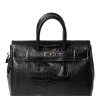 Femme Mac Douglas Sac Porte Main | Sac A Main En Cuir Pyla Xs Romy Mac Douglas Noir Mat