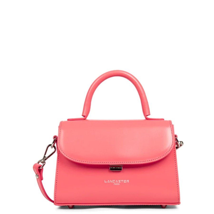 Femme Lancaster Sac Porte Main | Petit Sac A Main En Cuir Suave Even Lancaster Rose Bonbon