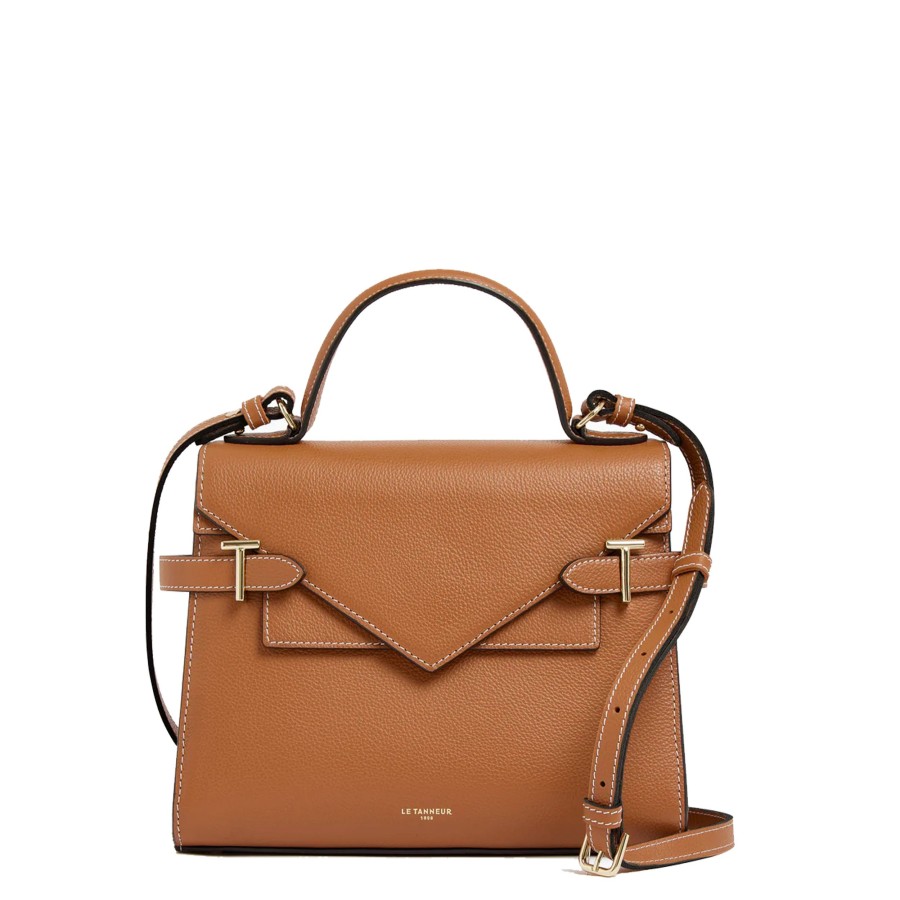 Femme Le Tanneur Sac Porte Main | Sac A Main En Cuir Emilie Le Tanneur Camel