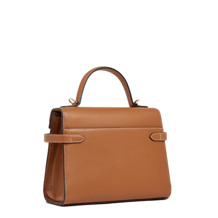 Femme Le Tanneur Sac Porte Main | Sac A Main En Cuir Emilie Le Tanneur Camel