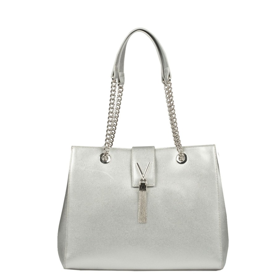 Femme Valentino Sac Porte Epaule | Sac Shopping Divina Valentino Argent