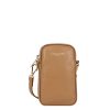 Femme Lancaster Pochette | Pochette Telephone En Cuir Dune Lancaster Camel