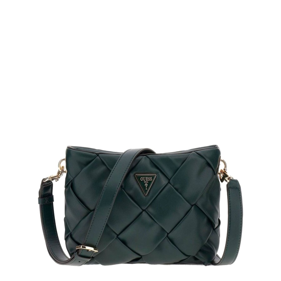 Femme Guess Sac Porte Bandouliere / Porte Travers | Sac Travers Zaina Guess Vert