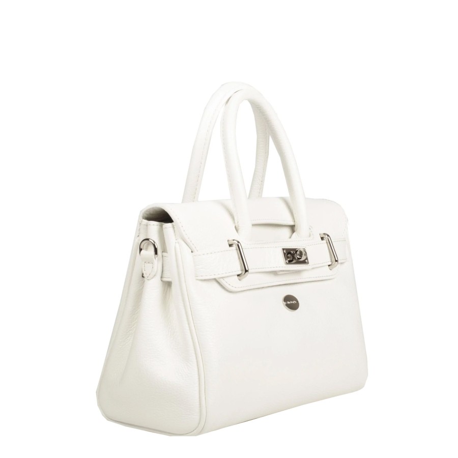 Femme Mac Douglas Sac Porte Main | Petit Sac A Main En Cuir Pyla Xxs Buni Mac Douglas Blanc