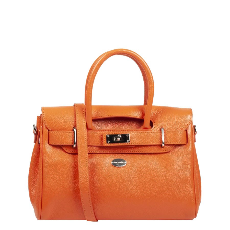 Femme Mac Douglas Sac Porte Main | Petit Sac A Main En Cuir Pyla Xxs Buni Mac Douglas Orange