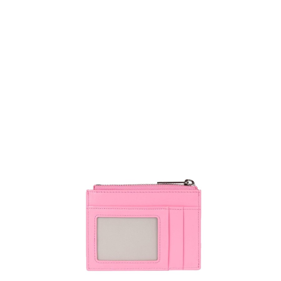 Femme Lancaster Porte Cartes | Porte Cartes En Cuir Paris Pm Lancaster Rose