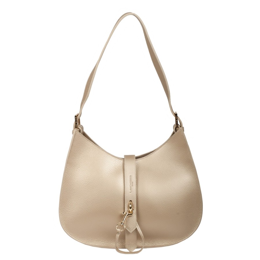 Femme Lancaster Sac Porte Epaule | Sac Besace Foulonne Double Hook Champagne