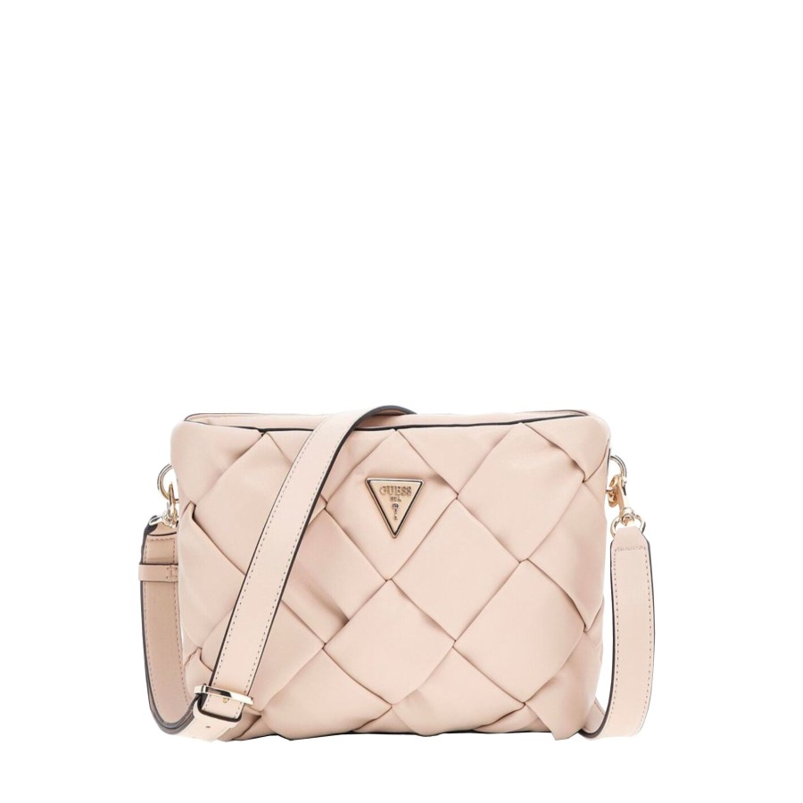 Femme Guess Sac Porte Bandouliere / Porte Travers | Sac Travers Zaina Guess Beige