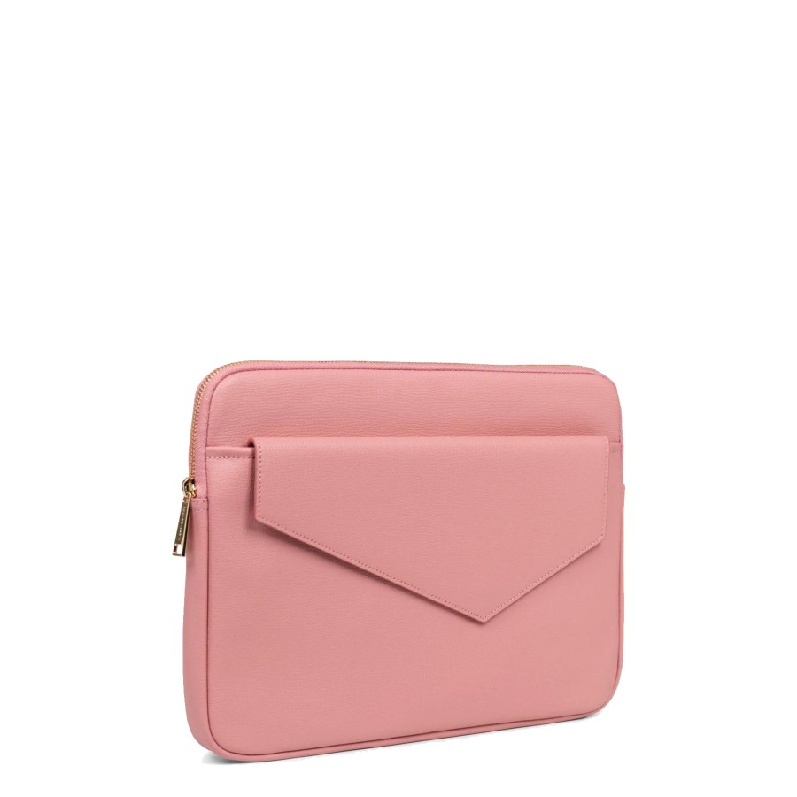 Femme Lancaster Pochette | Pochette Ordinateur En Cuir Zoe Lancaster Rose