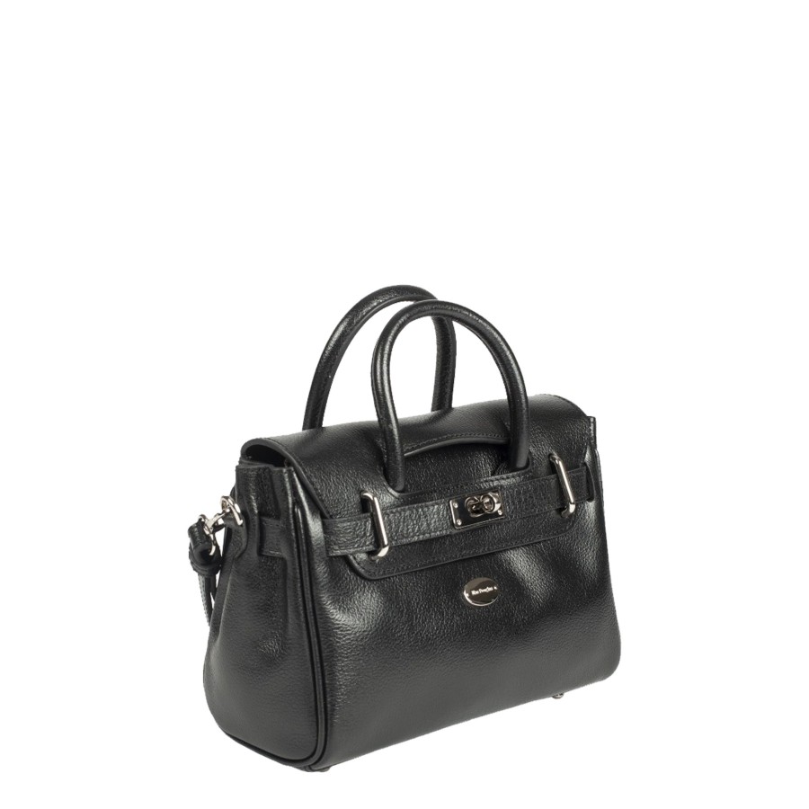 Femme Mac Douglas Sac Porte Main | Mini Sac A Main En Cuir Pyla Buni Mac Douglas Noir